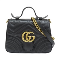 黑色 牛皮 山形紋 GG Marmont 肩背包 547260【GUCCI 古馳】 547260