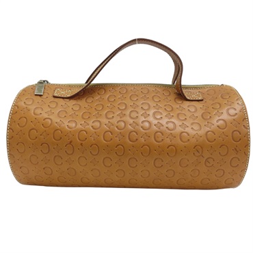 棕色 牛皮 圓筒包【CELINE 賽琳】