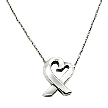 925純銀 Paloma Picasso Loving Heart 鏈墜 項鍊【Tiffany & Co 蒂芬妮】