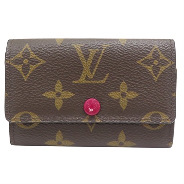 棕色 原花帆布 Multicles 6 鑰匙包 刻字 M60701【LOUIS VUITTON LV 路易威登】 M60701