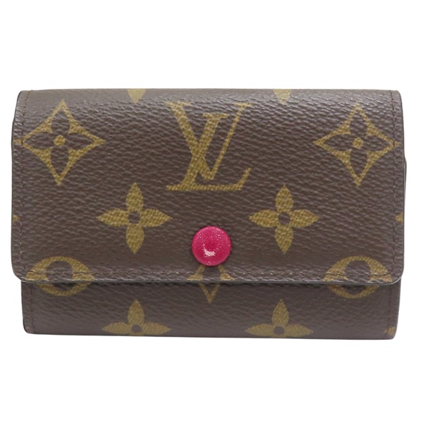 棕色 原花帆布 Multicles 6 鑰匙包 刻字 M60701【LOUIS VUITTON LV 路易威登】 M60701