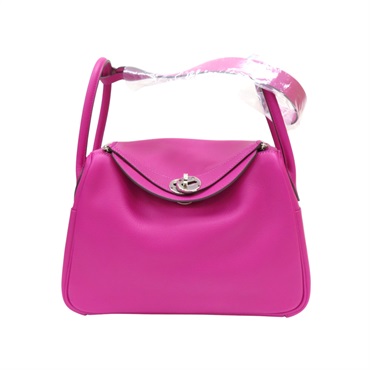 玉蘭紫 Evercolor牛皮 Lindy 26 肩背包 A刻 銀扣【HERMES 愛馬仕】