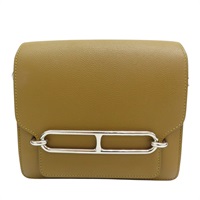 芝麻色 Evercolor牛皮 Roulis 23 肩背包 D刻 銀扣【HERMES 愛馬仕】