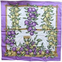 紫色 絲綢 絲巾 90x90【HERMES 愛馬仕】