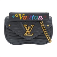 黑色 牛皮 山形紋New Wave PM 肩背包 M51683【LOUIS VUITTON LV 路易威登】 M51683
