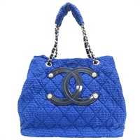 藍色 尼龍帆布 手提包【CHANEL 香奈兒】