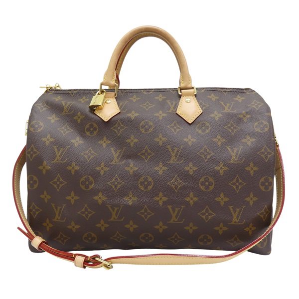 棕色 原花帆布 Speedy Bandouliere 35 两用包【LOUIS VUITTON LV 路易威登】 M46981