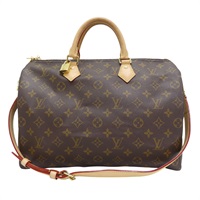 棕色 原花帆布 Speedy Bandouliere 35 两用包【LOUIS VUITTON LV 路易威登】 M46981