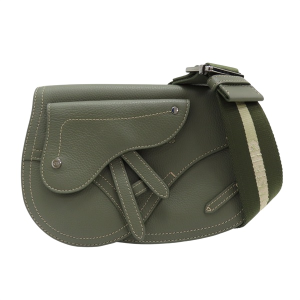 綠色 牛皮 馬鞍 Saddle Pouch 肩背包【Dior 迪奧】 1ADO044