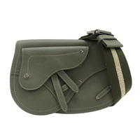 綠色 牛皮 馬鞍 Saddle Pouch 肩背包【Dior 迪奧】 1ADO044