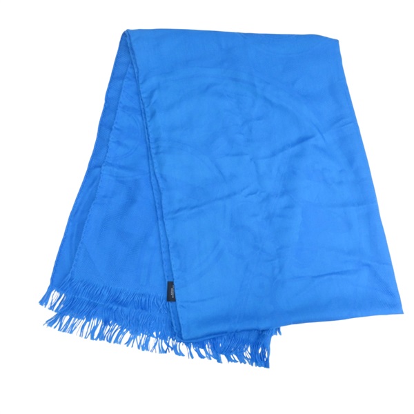 藍色 羊絨 Libris 圍巾【HERMES 愛馬仕】