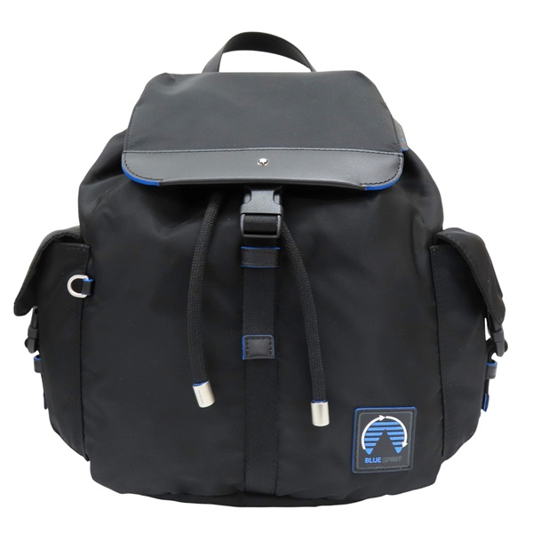 黑色 尼龍帆布 後背包【Montblanc 萬寶龍】