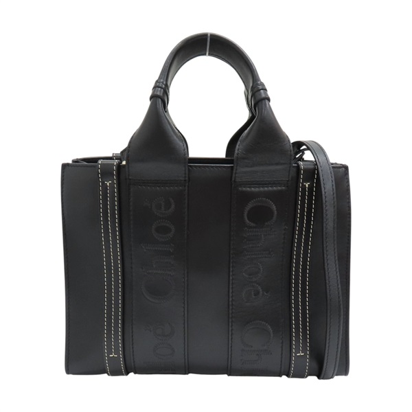 黑色 牛皮 Woody Small 兩用包【Chloe 克羅伊】 CHC23US397