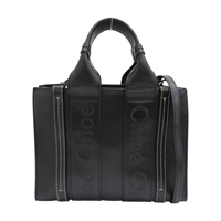 黑色 牛皮 Woody Small 兩用包【Chloe 克羅伊】 CHC23US397