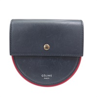 藍色 牛皮 零錢包【CELINE 賽琳】