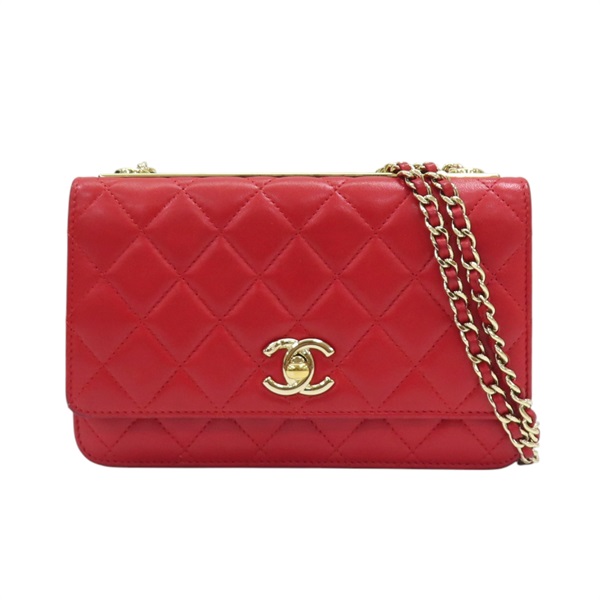 紅色 羊皮 荔枝紋 Trendy CC WOC 肩背包 A80982【CHANEL 香奈兒】 A80982