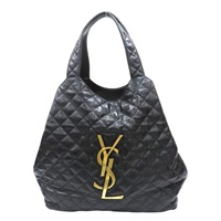 黑色 羊皮 菱格紋 ICARE 手提包 698651 【SAINT LAURENT YSL 聖羅蘭 】 698651