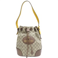 烏木色 PVC塗層帆布 水桶 兩用包【GUCCI 古馳】 473875