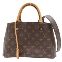 棕色 原花 帆布 Montaigne BB 两用包【LOUIS VUITTON LV 路易威登】 M41055