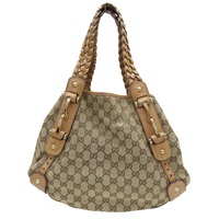 卡其色 緹花帆布 肩背包【GUCCI 古馳】 162900