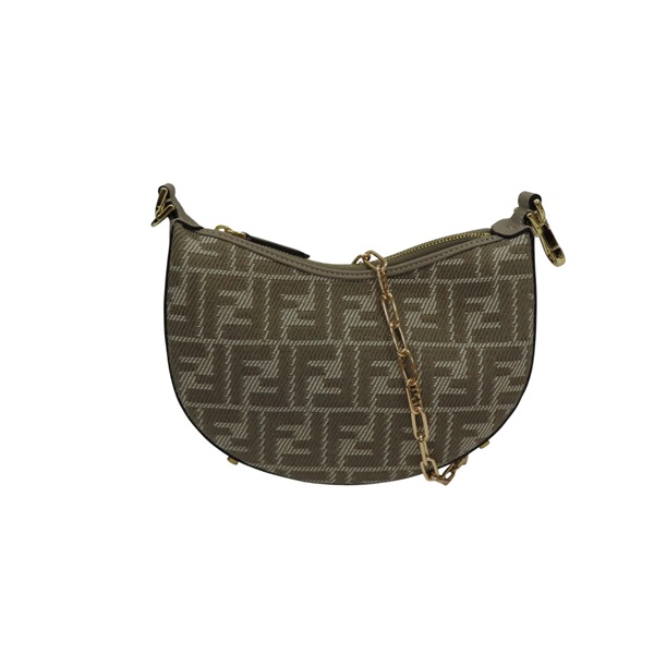 鴿子灰 FF提花帆布 迷你 Fendigraphy 肩背包 8BS081 【FENDI 芬迪】 8BS081AUPXF1SNX