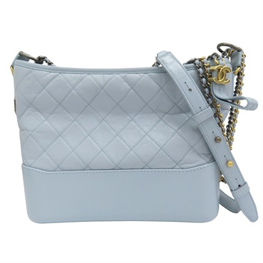 藍色 牛皮 Gabrielle 流浪包 鍊帶 肩背包【CHANEL 香奈兒】 A93824