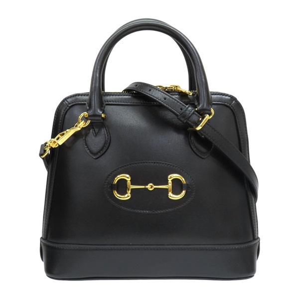 黑色牛皮 1955 Horsebit Top 兩用包 621220【GUCCI 古馳】 621220