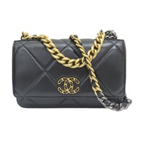 黑色 菱格紋 牛皮 19 WOC 鍊帶 兩用包 AP0957 【CHANEL 香奈兒】 AP0957