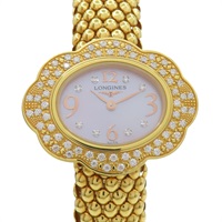 母貝錶盤 18K黃金 Evidenza 腕錶【Longines 浪琴】 L4.282.9