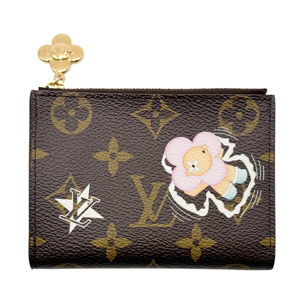 棕色 原花帆布 Lisa Wallet 短夾 M12487【LOUIS VUITTON LV 路易威登】 M12487