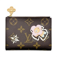 棕色 原花帆布 Lisa Wallet 短夾 M12487【LOUIS VUITTON LV 路易威登】 M12487
