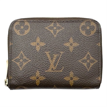 棕色 原花帆布 Zippy Coin Purse 拉鍊零錢包 M60067【LOUIS VUITTON LV 路易威登】 M60067