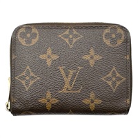 棕色 原花帆布 Zippy Coin Purse 拉鍊零錢包 M60067【LOUIS VUITTON LV 路易威登】 M60067