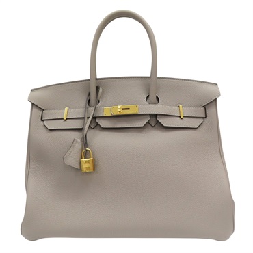 斑鳩灰 Togo牛皮 Birkin 35 柏金包 手提包 A刻 金扣【HERMES 愛馬仕】
