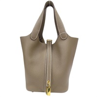 大象灰 TC牛皮 Picotin Lock 18 手提包 B刻 金扣【HERMES 愛馬仕】