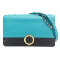 綠色 牛皮 鍊帶 肩背包【 Bulgari 寶格麗 】