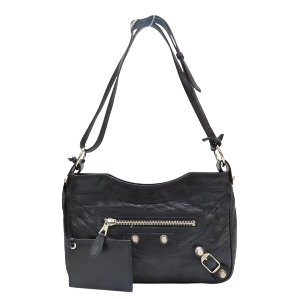 黑色 山羊皮 City giant hip 肩背包【Balenciaga 巴黎世家】 237203