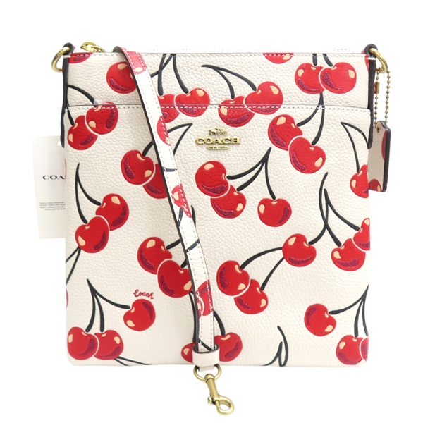 白色 櫻桃印花 牛皮 cherry shoulder bag 肩背包【COACH 寇馳】 B2280 CA812