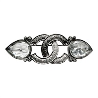 黑銀鍍金 水鑽  broach 胸針【CHANEL 香奈兒】