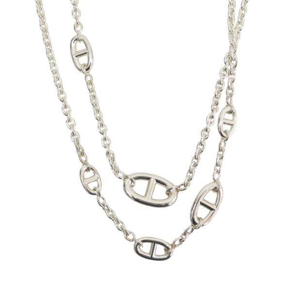 925純銀 Farandole 豬鼻子 長鏈 項鍊【HERMES 愛馬仕】 H104569B