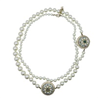 白色 金色 人造珍珠 金屬 項鍊【CHANEL 香奈兒】