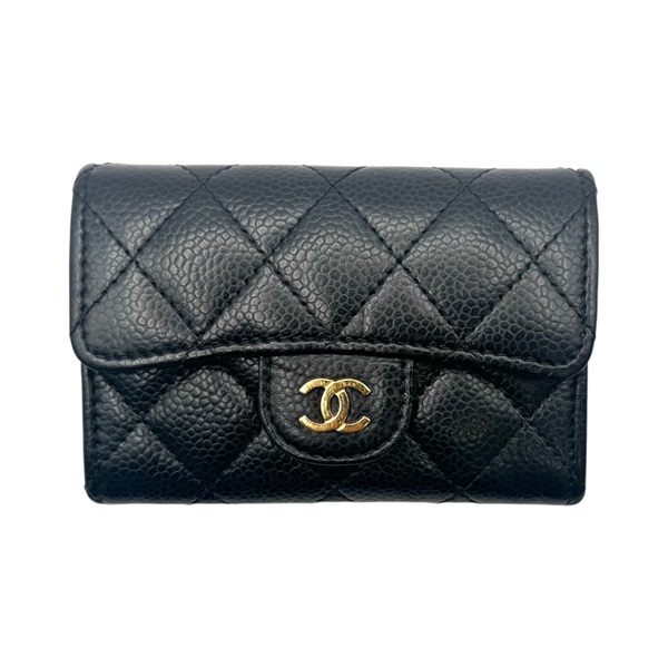 黑色 荔枝紋 牛皮 卡夾 名片夾 AP0214【CHANEL 香奈兒】 AP0214