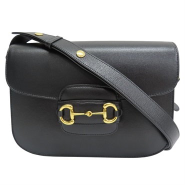 黑色 牛皮 1955 Horsebit baga 馬銜扣 肩背包【GUCCI 古馳】 602204