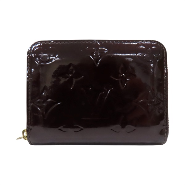 酒紅色 原花壓紋 漆皮 拉鍊 零錢包 M93607【LOUIS VUITTON LV 路易威登】 M93607