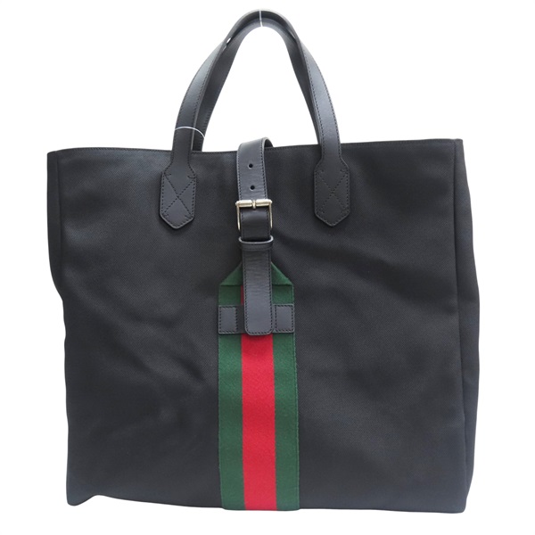 黑色 帆布 托特包【GUCCI 古馳】 337069