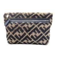 豹紋 皮草 fur second bag 手拿包 無背帶【FENDI 芬迪】 7N0093