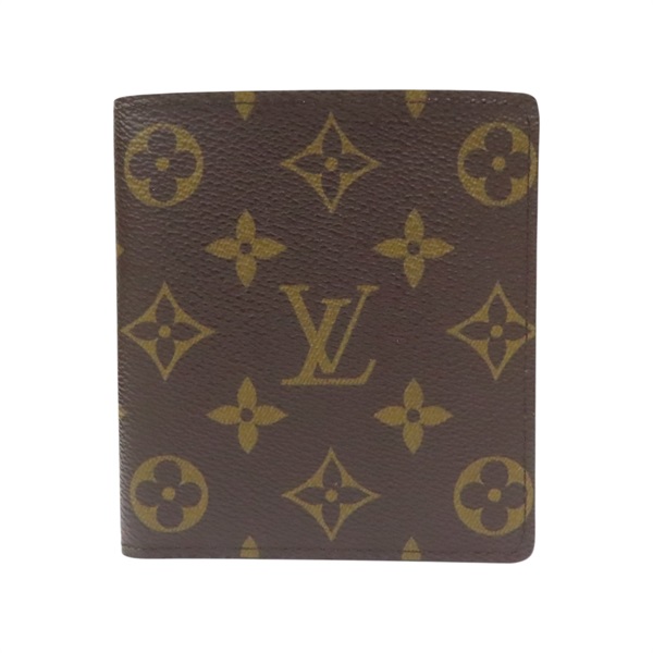 棕色 原花帆布 兩折短夾 M60883【LOUIS VUITTON LV 路易威登】 M60883