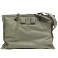 綠色 牛皮 Viva Bow 肩背包【Salvatore Ferragamo 費拉格慕】