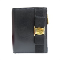黑色 牛皮 金扣 兩折短夾【Salvatore Ferragamo 費拉格慕】
