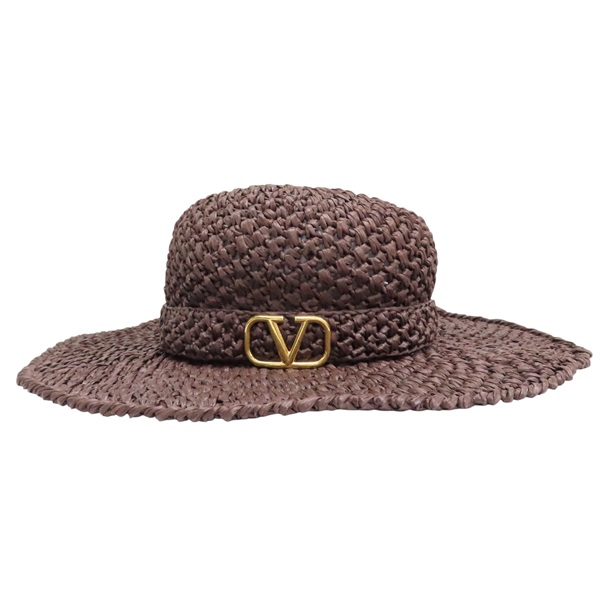 紫色 竹編帽【Valentino 范倫鐵諾】
